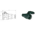 Netcontactdoos 16A DE-socket type F (CEE 7/3) Zwart